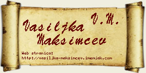 Vasiljka Maksimčev vizit kartica